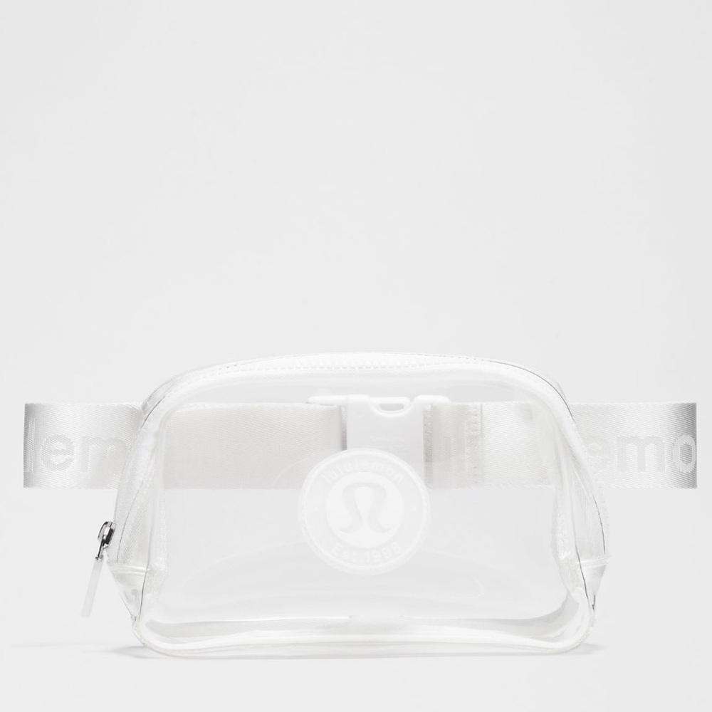 lululemon athletica clear Crossbody Bag with White Strap